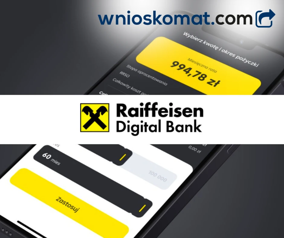 Korzystny kredyt gotówkowy w 2024 roku! Pożyczka gotówkowa Raiffeisen Digital Bank